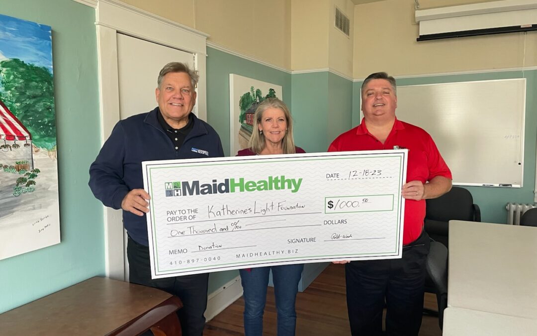 MaidHealthy $1000 Check Presentation to the Katherine’s Light Foundation